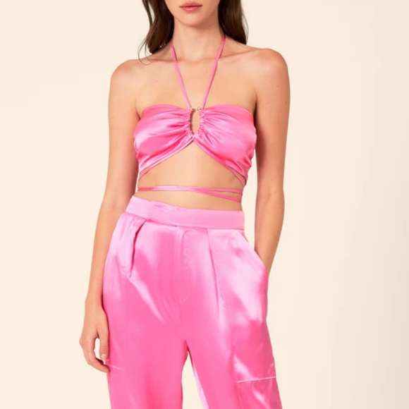 NWT 100% Silk Nicholas Maura Bra Top in Orchid